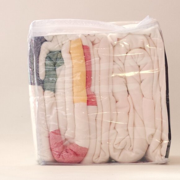 Hudson’s Bay Stripes Flannel Queen Bed Sheet Set, White BNIP 💚❤️💛💙 - Picture 5 of 6